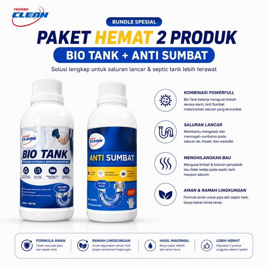 Bundle Bio Tank dan Anti Sumbat Techno Cleaner